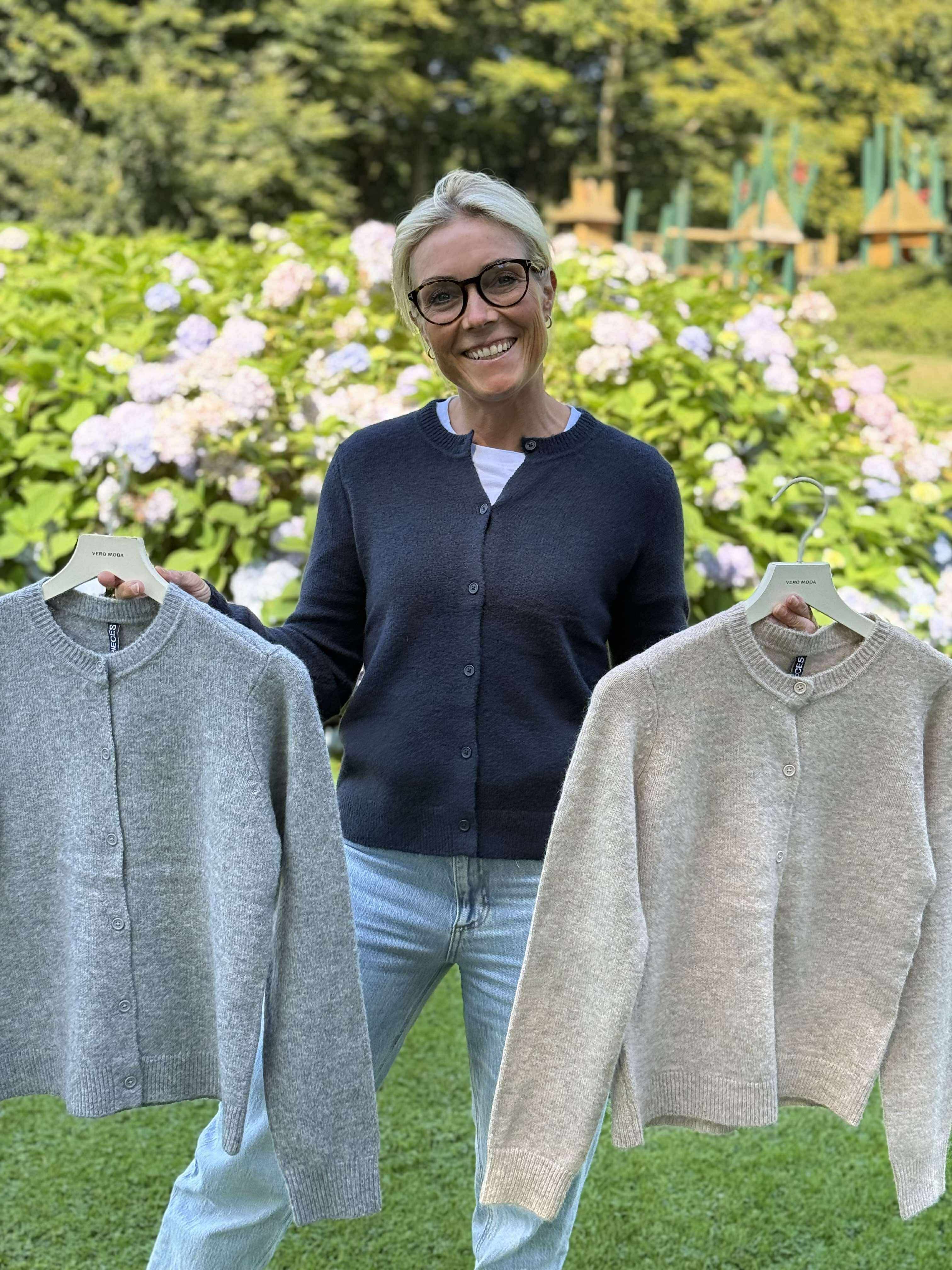 PCMALOU Knit Cardigan - Sky Captain